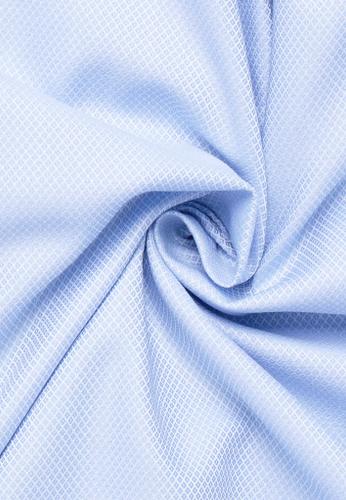 Hemd Dobbydesign Langarm Blau 42/Langarm - 65cm